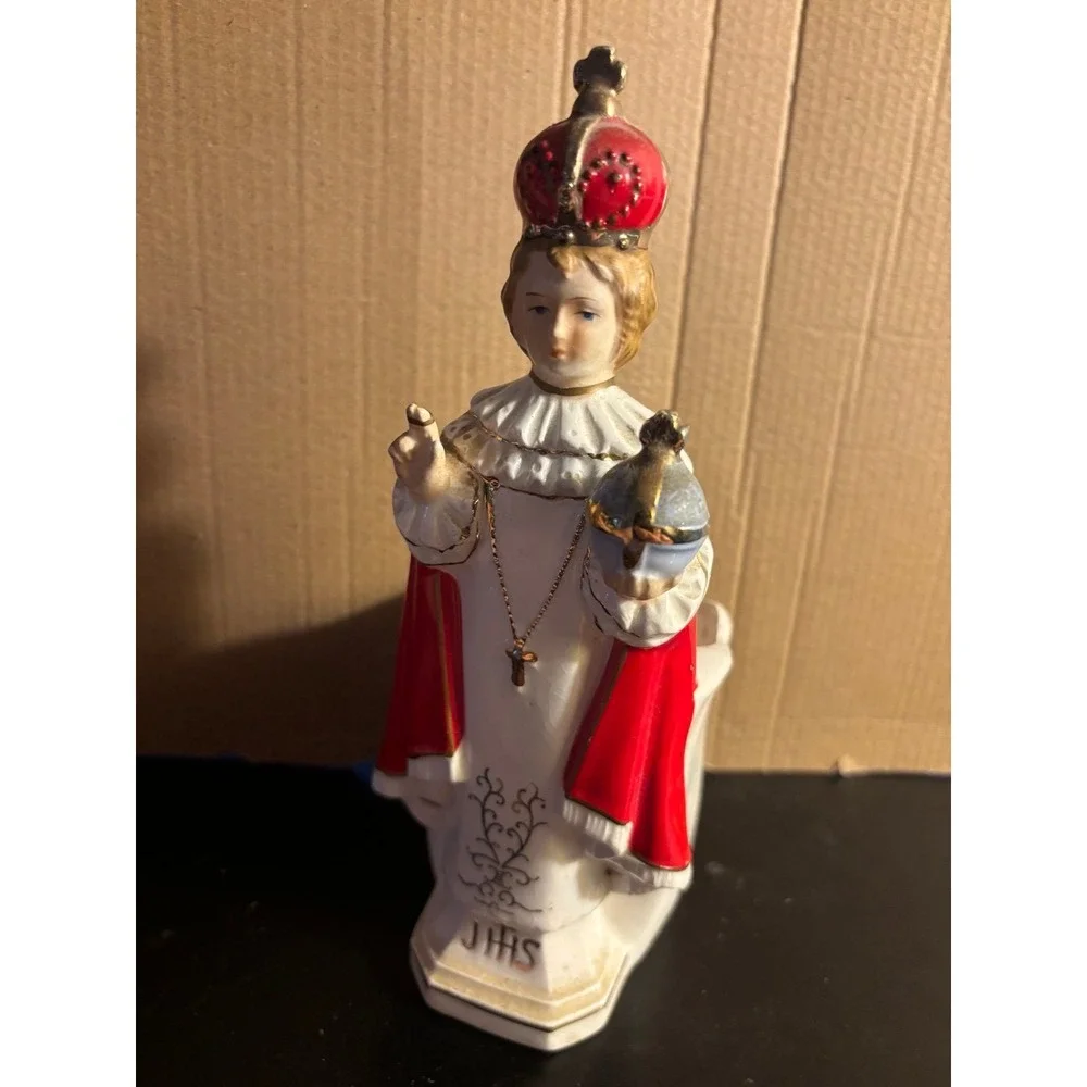 Vintage Ceramic Infant Of Prague Planter 8